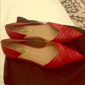 Valentino Red Flats Size 38